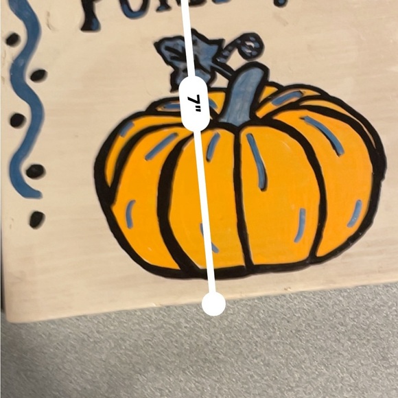 Hand-Painted, Reclaimed Barnwood Pumpkin Sign 7x8.5“ - Picture 3 of 4